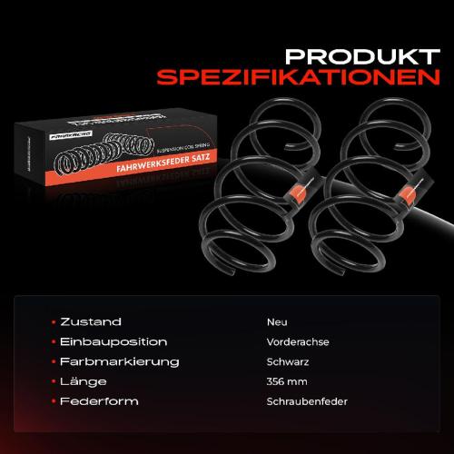 Frankberg 2x Fahrwerksfeder Vorderachse für Nissan Qashqai Renault Kadjar HA HL Volvo 740 940 Bj ab 1985 Bild Frankberg 2x Fahrwerksfeder Vorderachse für Nissan Qashqai Renault Kadjar HA HL Volvo 740 940 Bj ab 1985