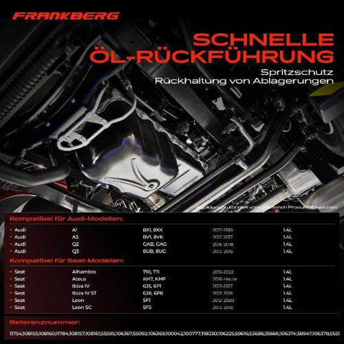Frankberg 1x Ölwanne Motorölwanne für VW Golf VII Audi A3 Seat Leon Skoda Octavia III 1.4L Bild Frankberg 1x Ölwanne Motorölwanne für VW Golf VII Audi A3 Seat Leon Skoda Octavia III 1.4L