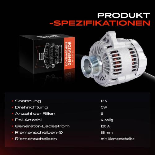 1x Lichtmaschine Generator für Jaguar X-Type Estate CF1 X400 2.5L AWD 2.1L Bild 1x Lichtmaschine Generator für Jaguar X-Type Estate CF1 X400 2.5L AWD 2.1L