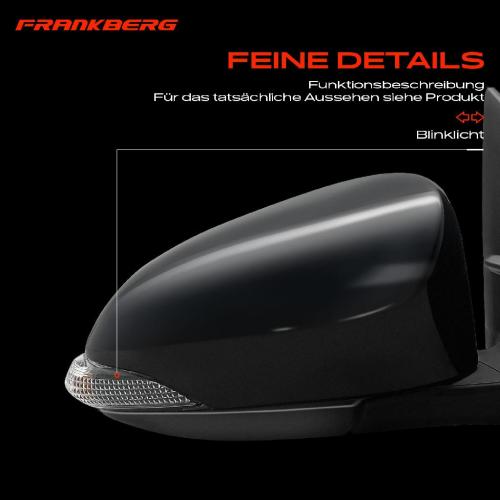 Frankberg 1x Außenspiegel Links für Toyota Corolla Stufenheck E18 ZRE1 2013-2018 Bild Frankberg 1x Außenspiegel Links für Toyota Corolla Stufenheck E18 ZRE1 2013-2018