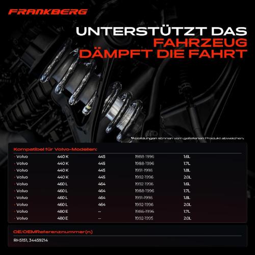 Frankberg 2x Fahrwerksfeder Hinterachse für Volvo 440 K 445 460 L 464 480 E 1986-1996 Bild Frankberg 2x Fahrwerksfeder Hinterachse für Volvo 440 K 445 460 L 464 480 E 1986-1996