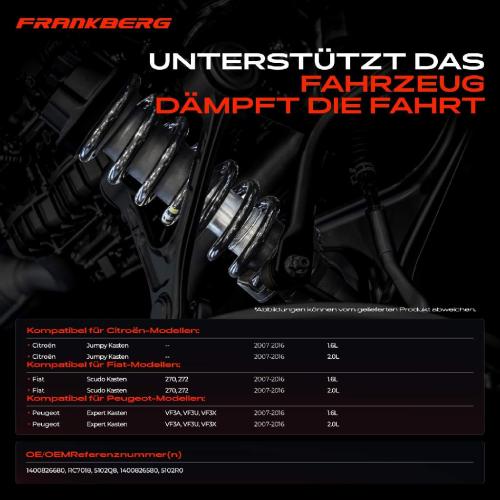 Frankberg 2x Fahrwerksfeder Hinterachse für Citroën Jumpy Peugeot Expert Fiat Scudo 1.6L Bild Frankberg 2x Fahrwerksfeder Hinterachse für Citroën Jumpy Peugeot Expert Fiat Scudo 1.6L