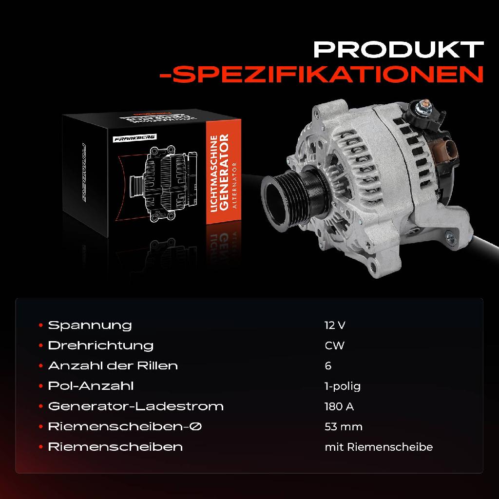 1x Lichtmaschine Generator für BMW 1er F20 F21 3er F30 F80 F31 F36 1.5L 2.0L