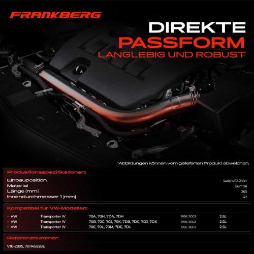 Frankberg 1x Kühlerschlauch Turboschlauch für VW Transporter IV Bus IV Kasten IV Pritsche/Fahrgestell Bild Frankberg 1x Kühlerschlauch Turboschlauch für VW Transporter IV Bus IV Kasten IV Pritsche/Fahrgestell