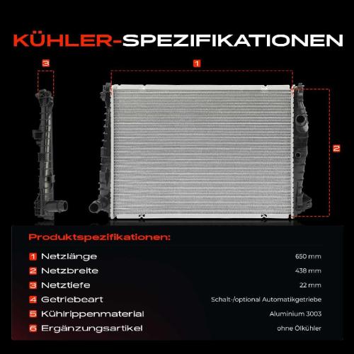 1x Kühler Wasserkühler Motorkühler für Alfa Romeo 159 Brera Spider 939 2.0L Bild 1x Kühler Wasserkühler Motorkühler für Alfa Romeo 159 Brera Spider 939 2.0L