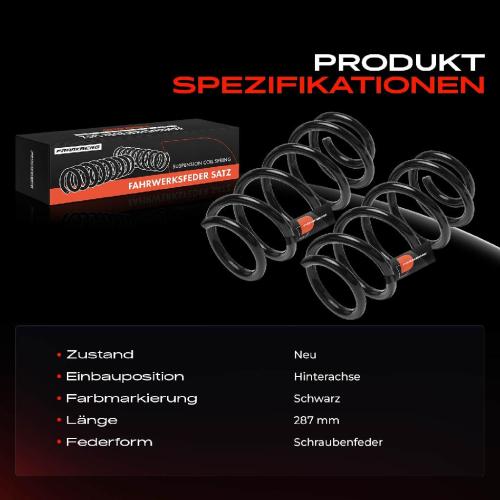 Frankberg 2x Fahrwerksfeder Hinterachse für Toyota Avensis Stufenheck T27 1.6L 1.8L 2.0L 2.2L 2009-2018 Bild Frankberg 2x Fahrwerksfeder Hinterachse für Toyota Avensis Stufenheck T27 1.6L 1.8L 2.0L 2.2L 2009-2018