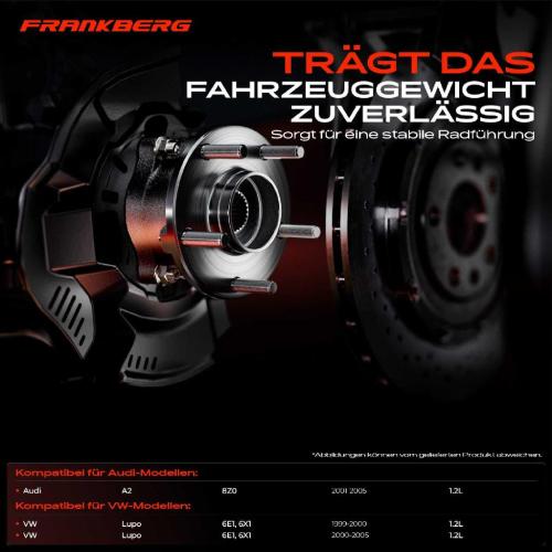 2x Radnabe Radlagersatz Hinten für VW Lupo Audi A2 8Z0 6E1 6X1 1.2L 1999-2005 Bild 2x Radnabe Radlagersatz Hinten für VW Lupo Audi A2 8Z0 6E1 6X1 1.2L 1999-2005