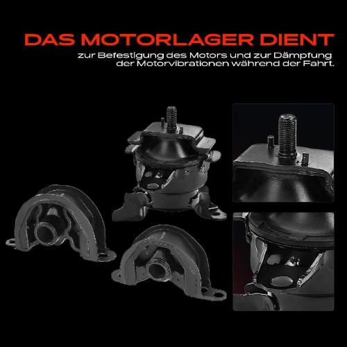 3x Motorlager Vorne Links für Honda Civic VI Coupe EJ EM1 1.6L 1996-2000 Bild 3x Motorlager Vorne Links für Honda Civic VI Coupe EJ EM1 1.6L 1996-2000