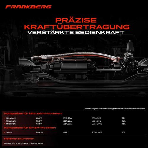 1x Seilzug Feststellbremse Hinterachse links für Mitsubishi Colt 6 Z2A Smart Forfour 454 Bild 1x Seilzug Feststellbremse Hinterachse links für Mitsubishi Colt 6 Z2A Smart Forfour 454