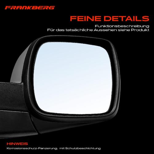 Frankberg 1x Außenspiegel Rechts für Renault Kangoo KW0/1 FW0/1 1.5L 1.6L Bj ab 2008 Bild Frankberg 1x Außenspiegel Rechts für Renault Kangoo KW0/1 FW0/1 1.5L 1.6L Bj ab 2008