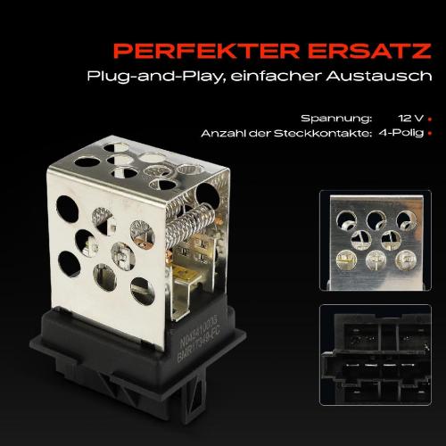 1x Widerstand Vorwiderstand Gebläsemotor für VW Caddy II Pick-up Skoda Felicia Bild 1x Widerstand Vorwiderstand Gebläsemotor für VW Caddy II Pick-up Skoda Felicia