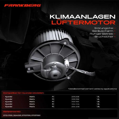 1x Gebläsemotor Innenraumgebläse für Hyundai Matrix FC 1.5L 1.6L 1.8L Bild 1x Gebläsemotor Innenraumgebläse für Hyundai Matrix FC 1.5L 1.6L 1.8L