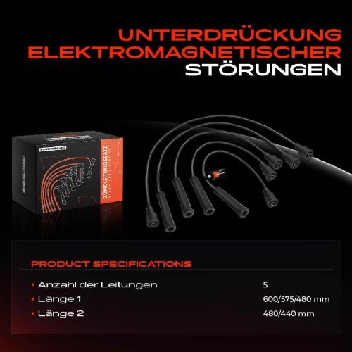 5x Zündleitungssatz Zündkabel für Lada 1200-1500 1200-1600 Nova Toscana 2107 Bild 5x Zündleitungssatz Zündkabel für Lada 1200-1500 1200-1600 Nova Toscana 2107
