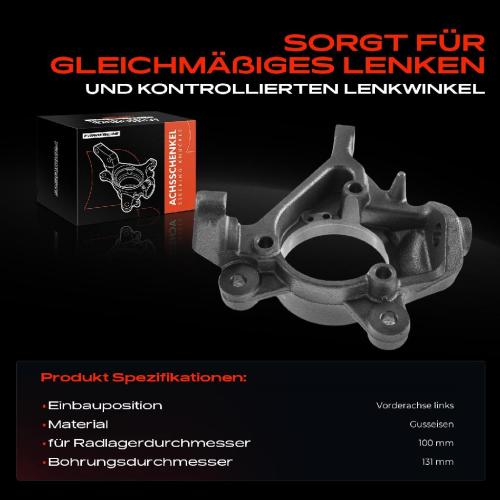 1x Achsschenkel Radaufhängung Vorderachse Links für Jeep Grand Cherokee WJ WG 1999-2004 Bild 1x Achsschenkel Radaufhängung Vorderachse Links für Jeep Grand Cherokee WJ WG 1999-2004
