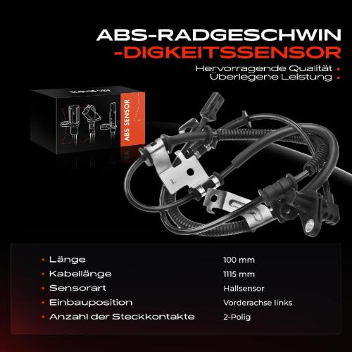 Frankberg 1x ABS Sensor Vorderachse links für KIA Soul AM 1.6L 2.0L 2009-2014 Bild Frankberg 1x ABS Sensor Vorderachse links für KIA Soul AM 1.6L 2.0L 2009-2014
