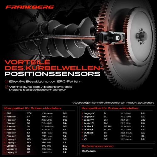 1x Kurbelwellensensor Impulsgeber für Subaru Forester Impreza Legacy II/III/IV/V Outback XV Bild 1x Kurbelwellensensor Impulsgeber für Subaru Forester Impreza Legacy II/III/IV/V Outback XV