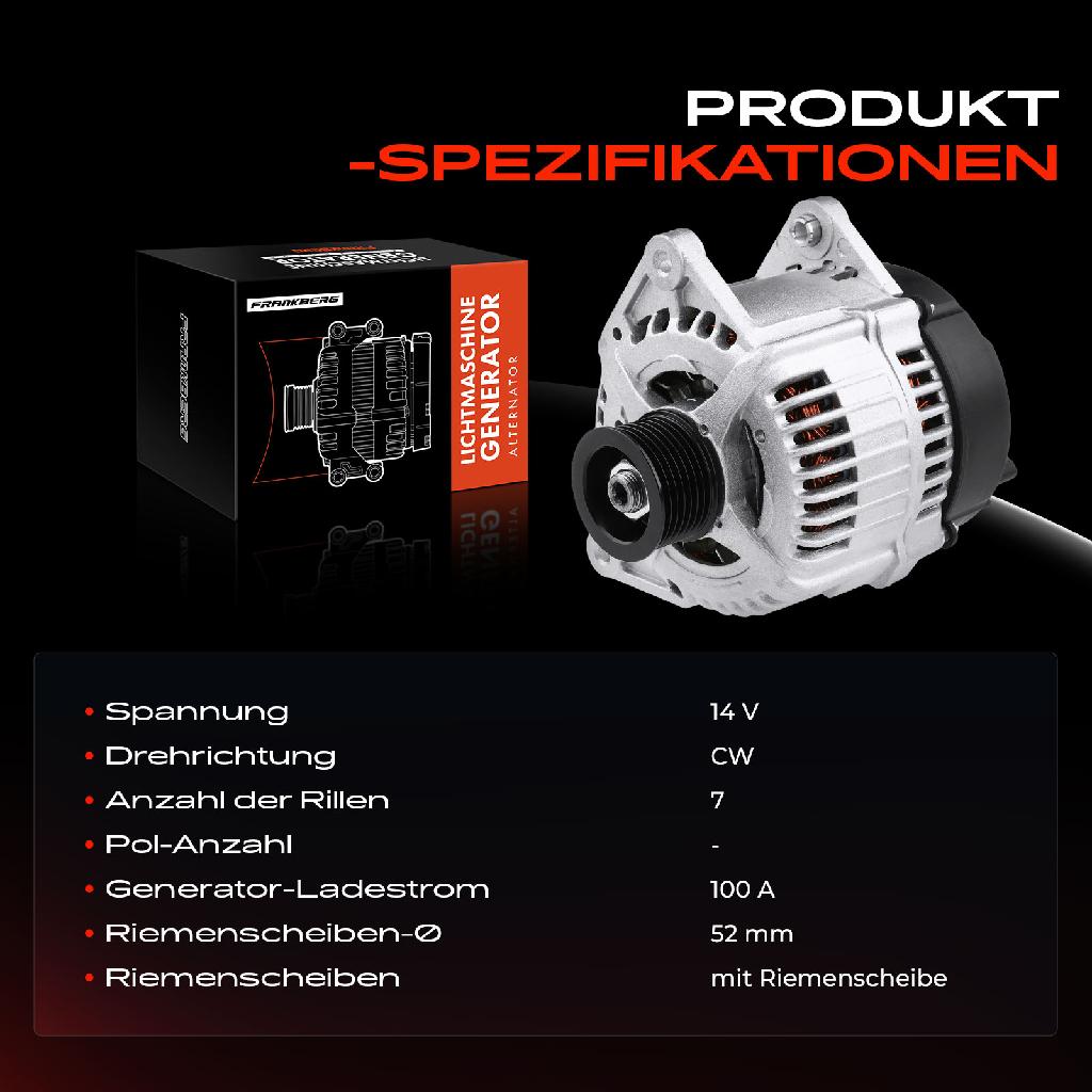 1x Lichtmaschine Generator für Land Rover Discovery I Range Rover 1 2 Defender