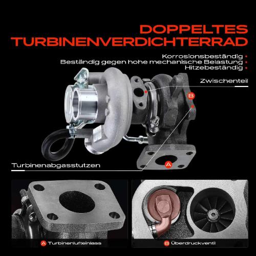 1x Abgasturbolader für Hyundai Elantra XD Elantra Stufenheck Santa Fé I SM Trajet FO Tucson JM Bild 1x Abgasturbolader für Hyundai Elantra XD Elantra Stufenheck Santa Fé I SM Trajet FO Tucson JM