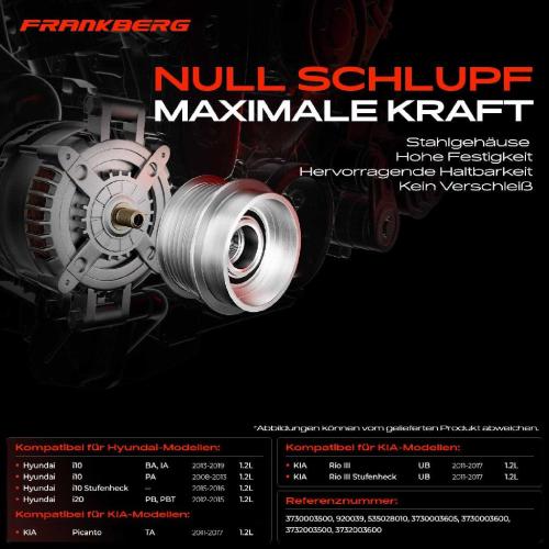 1x Generatorfreilauf Lichtmaschine für Hyundai i10 i20 KIA Rio III Picanto Bild 1x Generatorfreilauf Lichtmaschine für Hyundai i10 i20 KIA Rio III Picanto