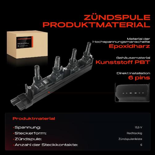 Frankberg 1x Zündmodul Zündspule für Citroën C4 Coupe I C8 Peugeot 206 Schrägheck 307 Break CC 406 407 SW 607 807 Bild Frankberg 1x Zündmodul Zündspule für Citroën C4 Coupe I C8 Peugeot 206 Schrägheck 307 Break CC 406 407 SW 607 807