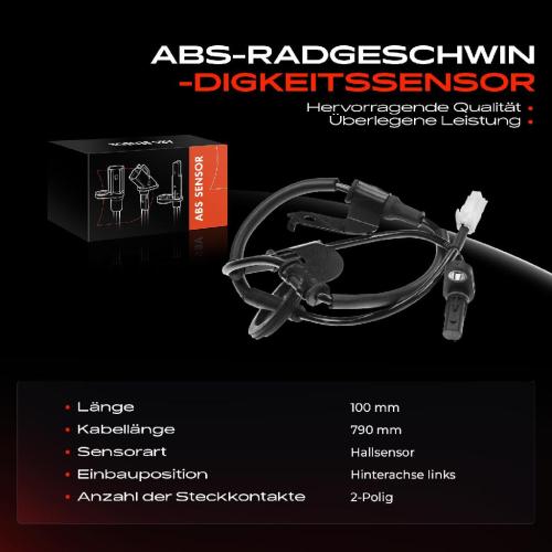 Frankberg 1x ABS Sensor Hinterachse links für Hyundai Elantra Stufenheck i30 Kombi 1.6L 1.4L 2.0L 2005-2012 Bild Frankberg 1x ABS Sensor Hinterachse links für Hyundai Elantra Stufenheck i30 Kombi 1.6L 1.4L 2.0L 2005-2012