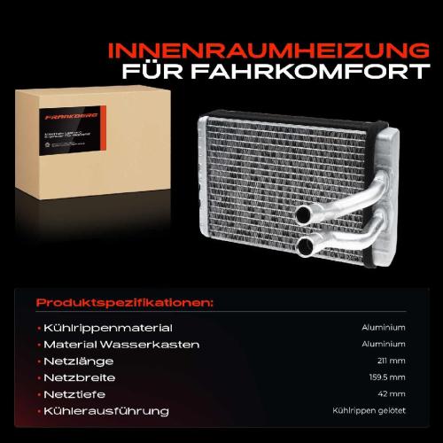 1x Wärmetauscher Innenraumheizung für Hyundai H-1 TQ H-1/Starex A1 Bild 1x Wärmetauscher Innenraumheizung für Hyundai H-1 TQ H-1/Starex A1