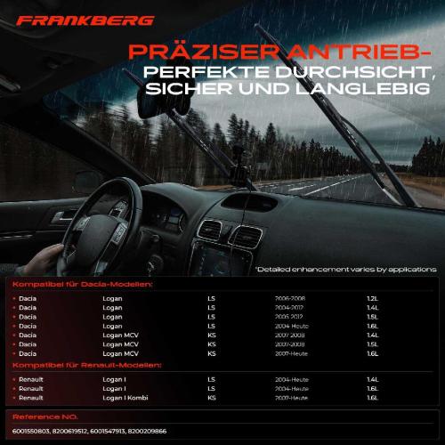 Frankberg 1x Wischermotor Scheibenwischermotor Vorne für Dacia Logan LS MCV Renault Logan I Bild Frankberg 1x Wischermotor Scheibenwischermotor Vorne für Dacia Logan LS MCV Renault Logan I