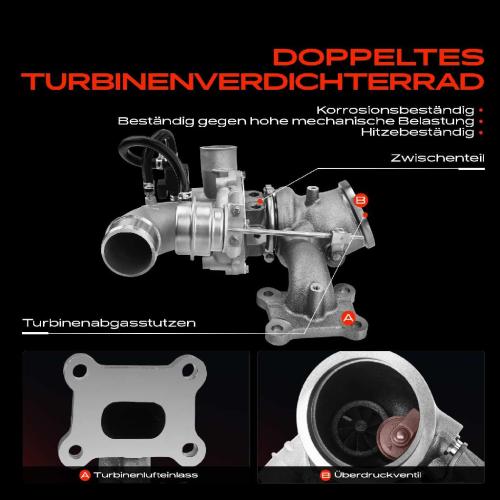 Frankberg 1x Abgasturbolader für Ford Focus III III Turnier Galaxy Mondeo V Schrägheck V Stufenheck V S-Max Bild Frankberg 1x Abgasturbolader für Ford Focus III III Turnier Galaxy Mondeo V Schrägheck V Stufenheck V S-Max