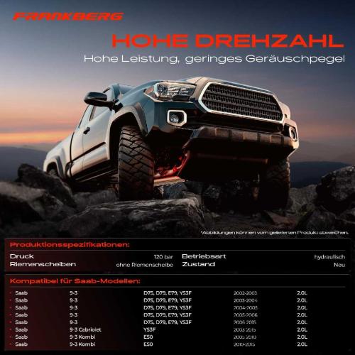 Frankberg 1x Servopumpe hydraulisch für Saab 9-3 Cabriolet? YS3F 1.8L 2.0L Bild Frankberg 1x Servopumpe hydraulisch für Saab 9-3 Cabriolet? YS3F 1.8L 2.0L