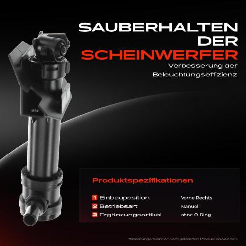 1x Scheinwerferreinigung Waschwasserdüse Vorne Rechts für Audi Q3 8UB 8UG 2012-2014 Bild 1x Scheinwerferreinigung Waschwasserdüse Vorne Rechts für Audi Q3 8UB 8UG 2012-2014