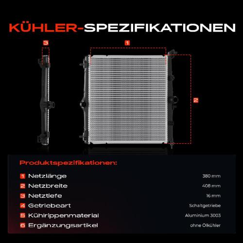 Frankberg 1x Kühler Wasserkühler Motorkühler für Opel Corsa F P2JO Peugeot 208 Bild Frankberg 1x Kühler Wasserkühler Motorkühler für Opel Corsa F P2JO Peugeot 208