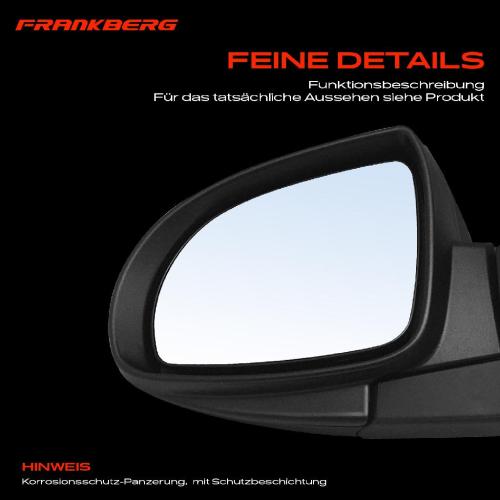 Frankberg 1x Außenspiegel Links für KIA Picanto SA 1.0L 1.1L 2007-2011 Bild Frankberg 1x Außenspiegel Links für KIA Picanto SA 1.0L 1.1L 2007-2011