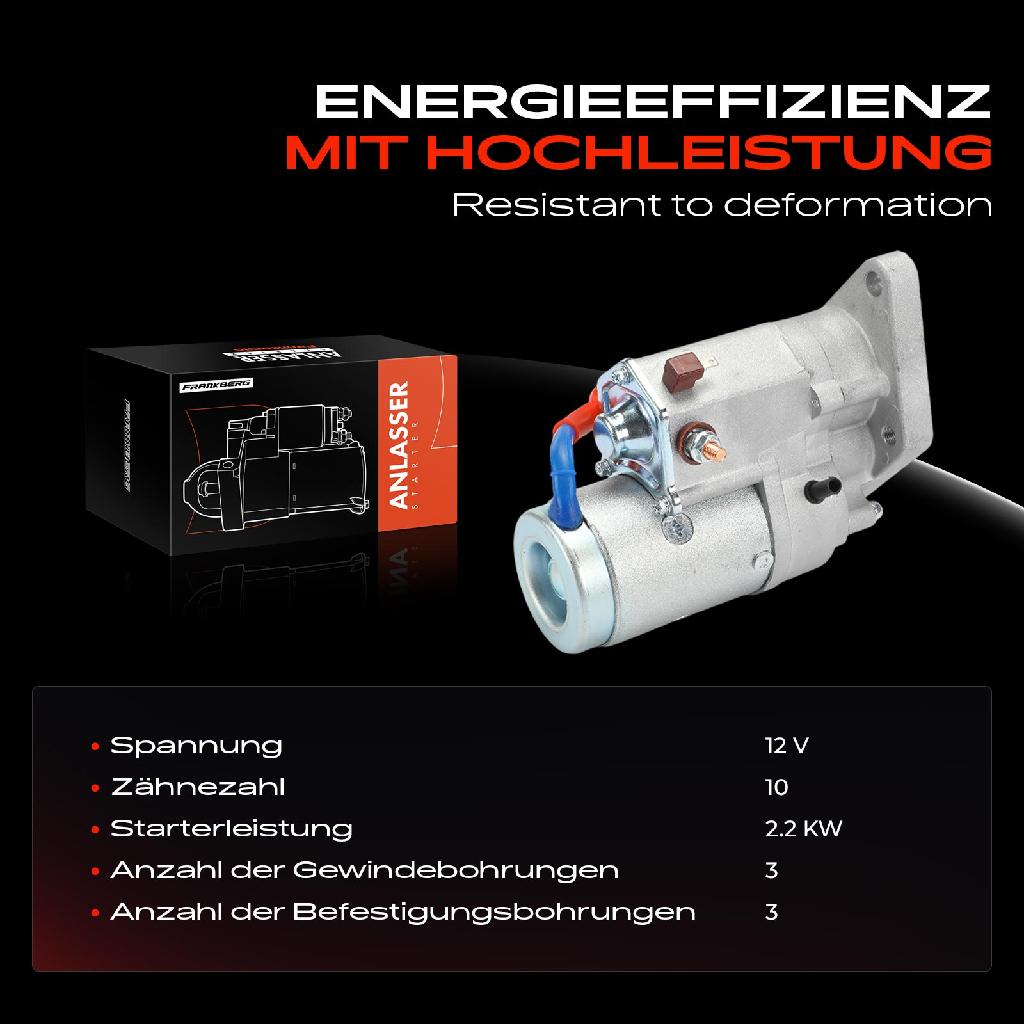 1x Anlasser Starter für Hyundai Terracan HP 2.9L 2001-2006