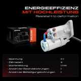 1x Anlasser Starter für Hyundai Terracan HP 2.9L 2001-2006
