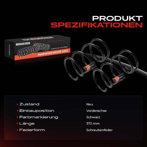 2x Fahrwerksfeder Vorderachse für Mitsubishi Grandis NAW 2.4L 2004-2011 Bild 2x Fahrwerksfeder Vorderachse für Mitsubishi Grandis NAW 2.4L 2004-2011