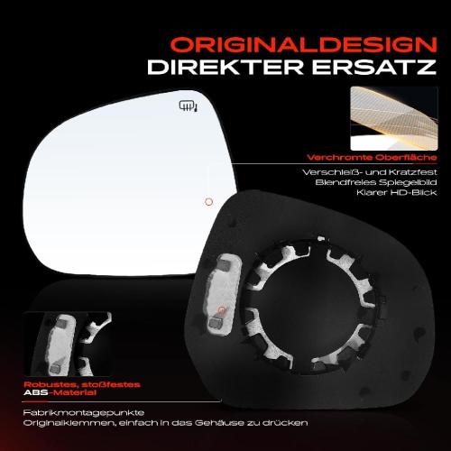 1x Spiegelglas Außenspiegel links für Opel Agila (B) H08 Suzuki Splash EX Bild 1x Spiegelglas Außenspiegel links für Opel Agila (B) H08 Suzuki Splash EX