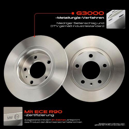 Frankberg 2x Bremsscheiben Hinterachse für Opel Adam Corsa D E Kasten/Schrägheck M13 Bj ab 2006 Bild Frankberg 2x Bremsscheiben Hinterachse für Opel Adam Corsa D E Kasten/Schrägheck M13 Bj ab 2006