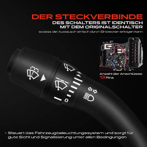 1x Kombischalter Lenkstockschalter für Dacia Logan LS FS KS US Sandero Bild 1x Kombischalter Lenkstockschalter für Dacia Logan LS FS KS US Sandero