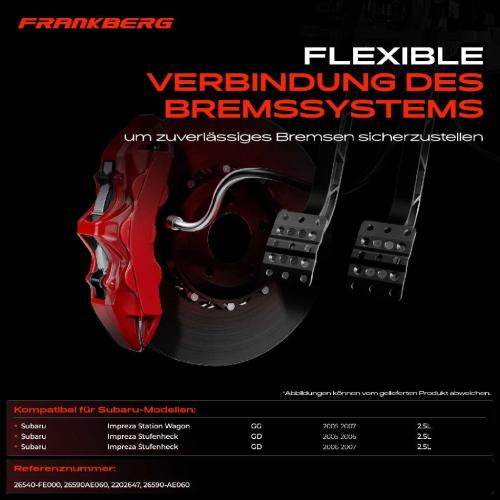 1x Bremsschlauch Bremsschläuche Vorderachse Rechts für Subaru Impreza GD GG 2.5L WRX 2005-2008 Bild 1x Bremsschlauch Bremsschläuche Vorderachse Rechts für Subaru Impreza GD GG 2.5L WRX 2005-2008