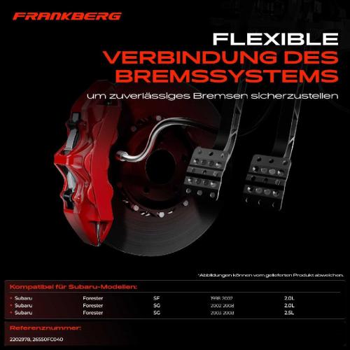 1x Bremsschlauch Bremsschläuche Hinterachse Links für Subaru Forester SF SG 2.0L 2.5L 1998-2008 Bild 1x Bremsschlauch Bremsschläuche Hinterachse Links für Subaru Forester SF SG 2.0L 2.5L 1998-2008