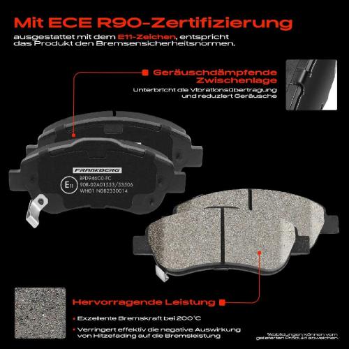 4x Bremsbeläge Vorderachse für Honda CR-V II III IV 2.0L 2.2L 2.4L 1.6L 2002-2025 Bild 4x Bremsbeläge Vorderachse für Honda CR-V II III IV 2.0L 2.2L 2.4L 1.6L 2002-2025