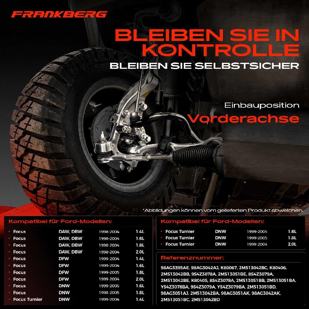 1x Querlenker Satz Vorderachse für Ford Focus Kasten/Kombi Stufenheck Turnier 1.4L 1.6L 1.8L 2.0L 1998-2005