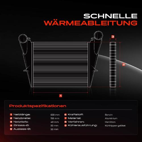 1x Ladeluftkühler Turbokühler für Ford Mondeo IV BA7 Volvo V40 S60 I II S80 II V70 Bild 1x Ladeluftkühler Turbokühler für Ford Mondeo IV BA7 Volvo V40 S60 I II S80 II V70