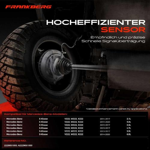1x ABS Sensor Hinterachse links für Mercedes-Benz S-Klasse V222 W222 X222 3.0L 3.5L 4.7L 6.0L 2013-2020 Bild 1x ABS Sensor Hinterachse links für Mercedes-Benz S-Klasse V222 W222 X222 3.0L 3.5L 4.7L 6.0L 2013-2020