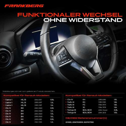 1x Kombischalter Lenkstockschalter für Renault Clio BH KH Trafic JG Twingo Captur Bild 1x Kombischalter Lenkstockschalter für Renault Clio BH KH Trafic JG Twingo Captur