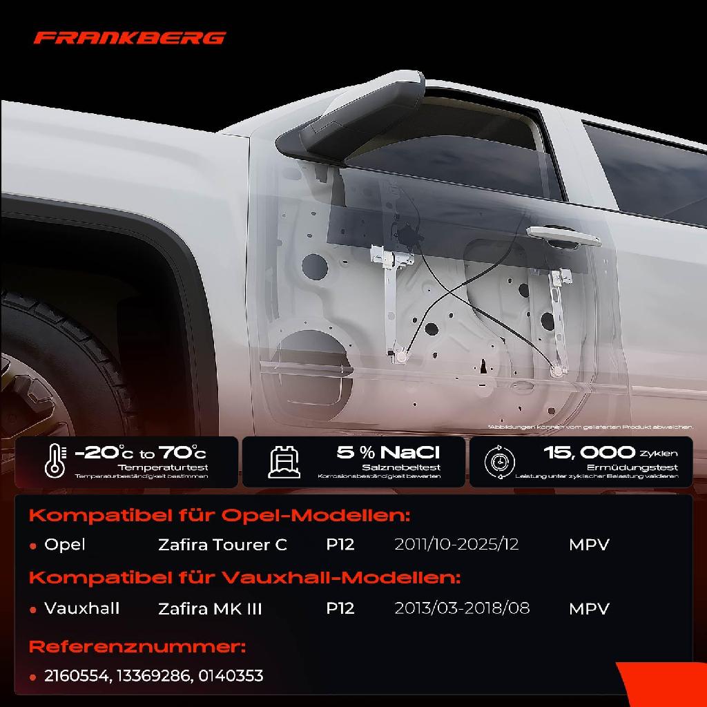 1x Fensterheber Vorne Rechts für Opel Zafira Tourer C P12