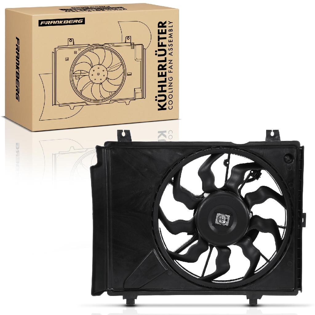 Frankberg 1x Motorkühller Einfachlüfter mit Kühlerlüfterrahmen Hyundai i10 PA 1.1L Bj ab 2007