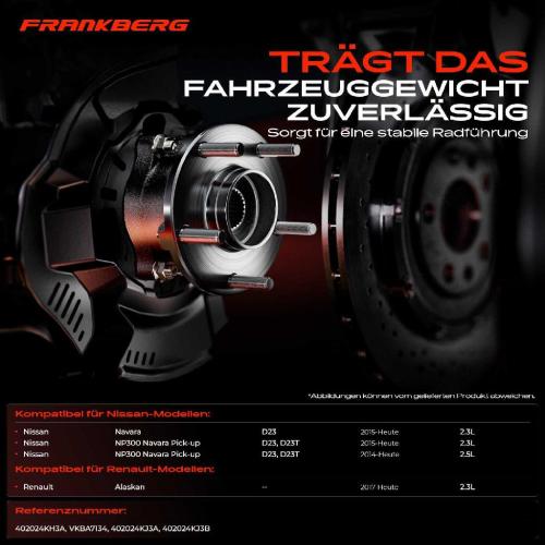 1x Radnabe Radlagersatz Vorderachse beidseitig für Nissan Navara NP300 Pick-up Renault Alaskan Bj ab 2014 Bild 1x Radnabe Radlagersatz Vorderachse beidseitig für Nissan Navara NP300 Pick-up Renault Alaskan Bj ab 2014