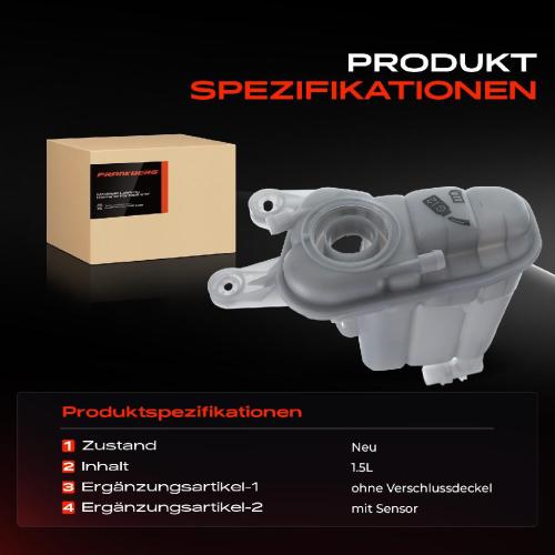 Frankberg 1x Ausgleichsbehälter Kühlmittelbehälter für Audi A4 Avant 8K2 8K5 A5 Sportback 8T3 Q5 Bild Frankberg 1x Ausgleichsbehälter Kühlmittelbehälter für Audi A4 Avant 8K2 8K5 A5 Sportback 8T3 Q5