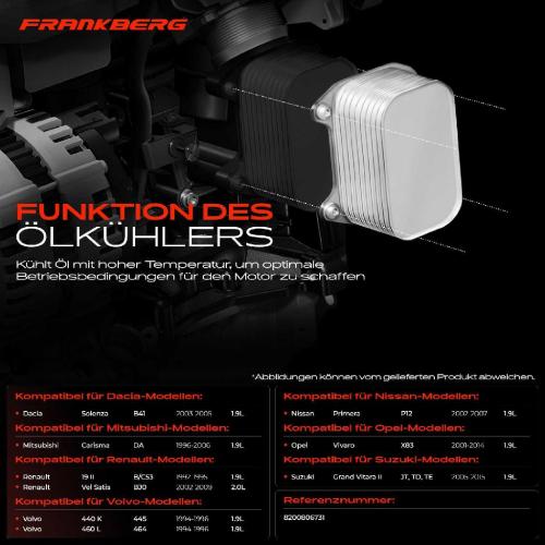 1x Ölkühler Motoröl für Nissan Primera Opel Movano Renault Clio I Espace Megane I Bild 1x Ölkühler Motoröl für Nissan Primera Opel Movano Renault Clio I Espace Megane I